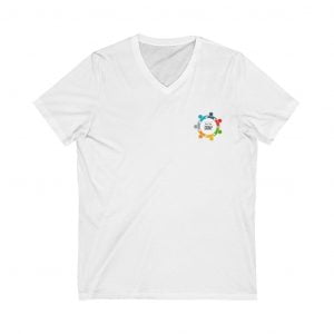 Unisex Jersey Short Sleeve V-Neck Tee